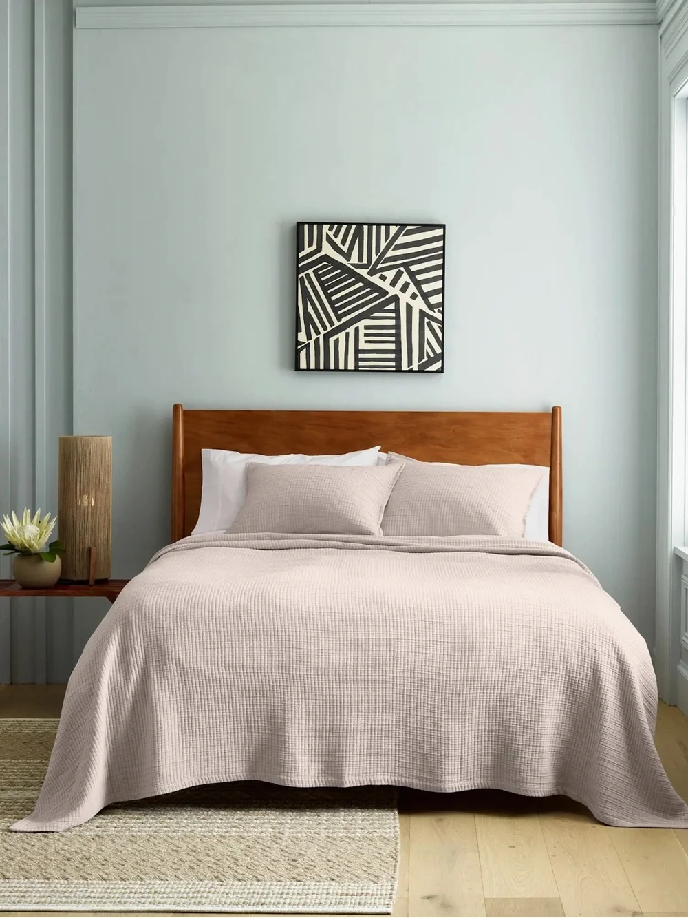 NWOT Quince Cotton Ribbed Coverlet Set